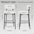 Grey Bar Height Bar Stools Set Of 4, 27.2 Inch Kitchen Upholstered Bar Stools With Back And Footrest,metal Legs-1113606487