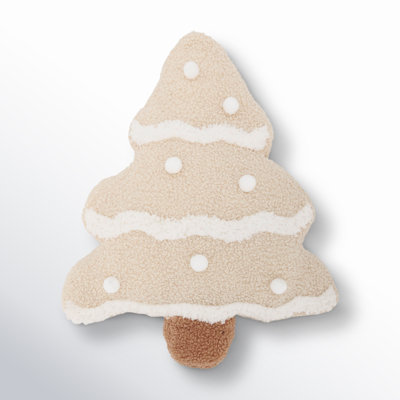 Festive Fir Christmas Tree Poly Filled Throw Pillow