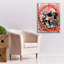 Art mural sur toile Trinx «Orange Skull» par Dean Russo Studios