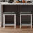 Winston Porter Solid Wood Backless Bar Stool - Set of 4 Straight-Leg Stools with Upholstered Seat-1973344119