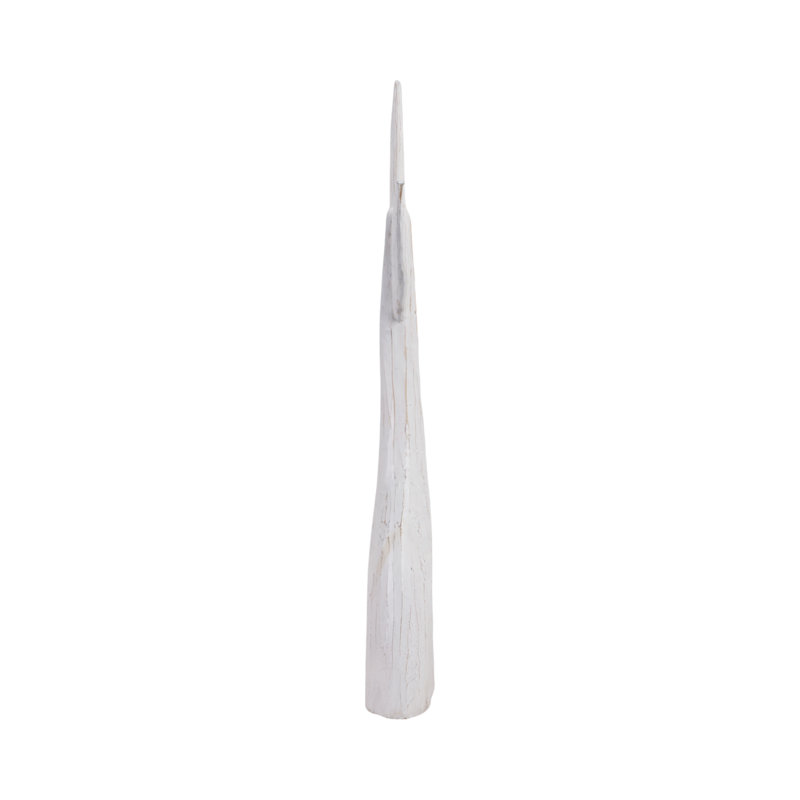 Artistic Whale Tail Figurine Sculpture - Nautical-Inspired Decorative Objects Statue - Modern Home Decor Accent For Living Room Styling - 33", White