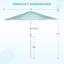 Parasol d'extérieur 9 pi 9 pi-945451382