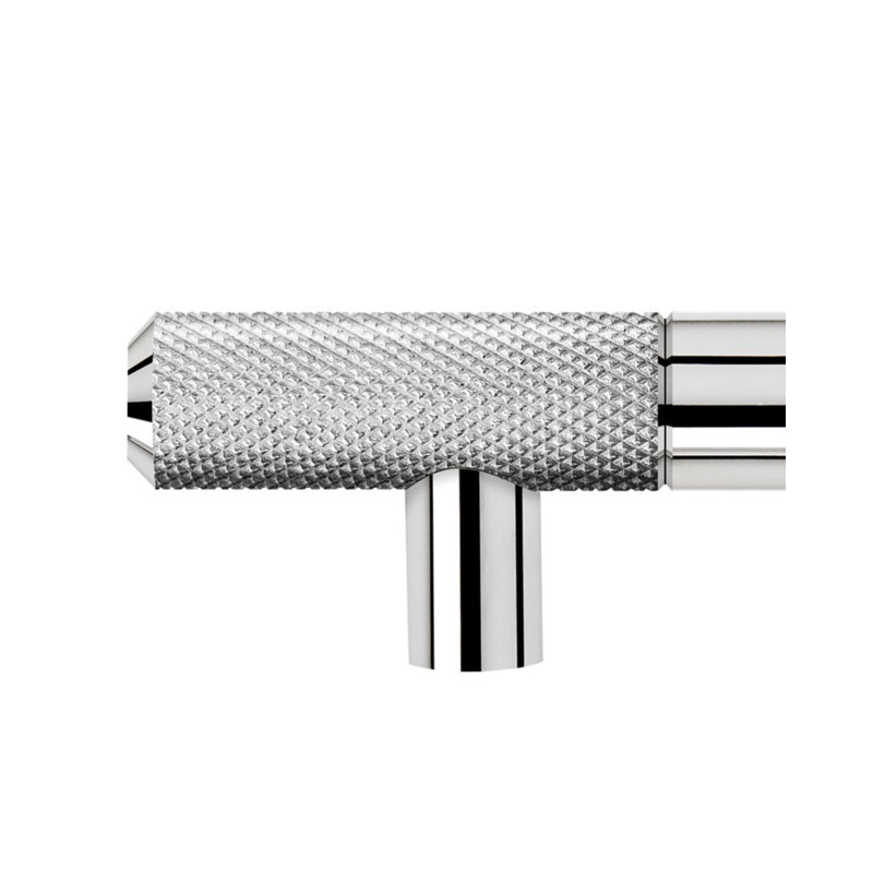 Modern Industrial Appliance Pull, Polished Nickel, 18"