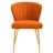 Modern Tufted Velvet Curved Back Dining Chair with Metal Legs-1144001351