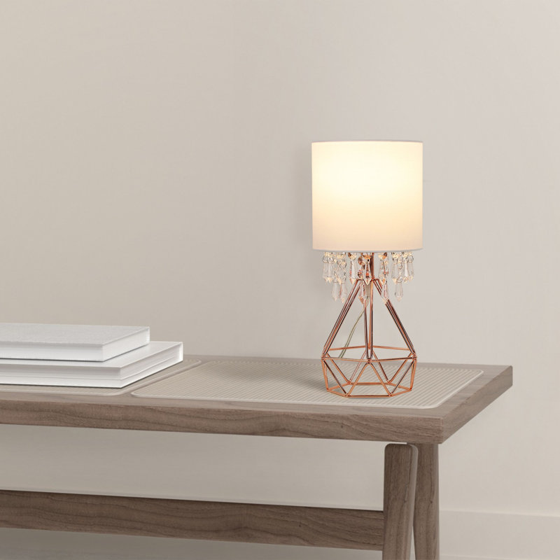 Lampe de table 22,8 po avec cristal