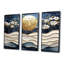 Ensemble de salon Blue Waves Heights Golden Coastal IV - Coastal Wall Art-107200922-107200919