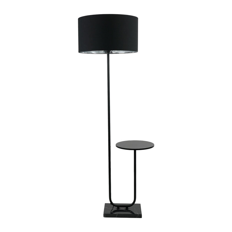 Bangerter 146cm Traditional Floor Lamp, Matte, No, Black