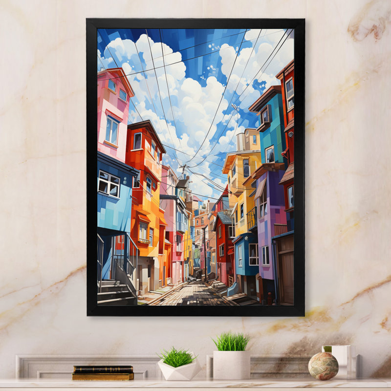 «Surréalisme ville I», impression sur toile, Cadre photo noir, H 20 po x l 12 po x P 1 po