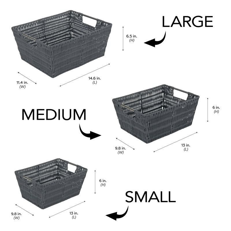Simplify Plastic Box, Charcoal