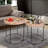 Natural Water Hyacinth Nesting End Table Set Of 2, Hand-Woven Side Tables,Small Round Nesting Coffee Table 17" & 15.5"Desktop