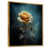 Toile avec cadre flottant or