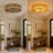 Sandston 16" 3-Light Dimmable Tiffany Stained Glass Flush Mount Ceiling Light