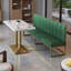 Banquette moderne en similicuir vert