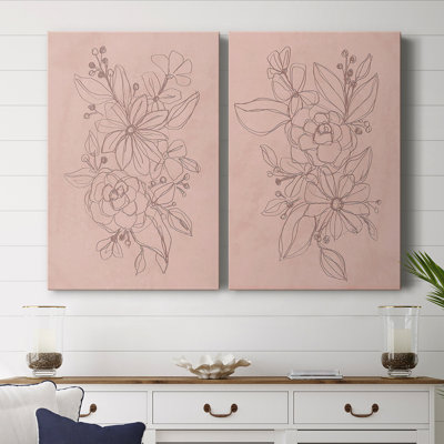 Toile tendue avec châssis Rosetone Blossoms I-Premium