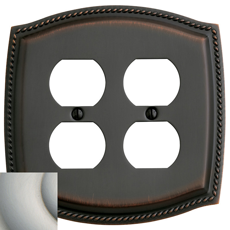 2-Gang Duplex Outlet Wall Plate, Venetian Bronze