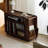 22.44" Vintage Dark Brown Walnut Mobile End Table