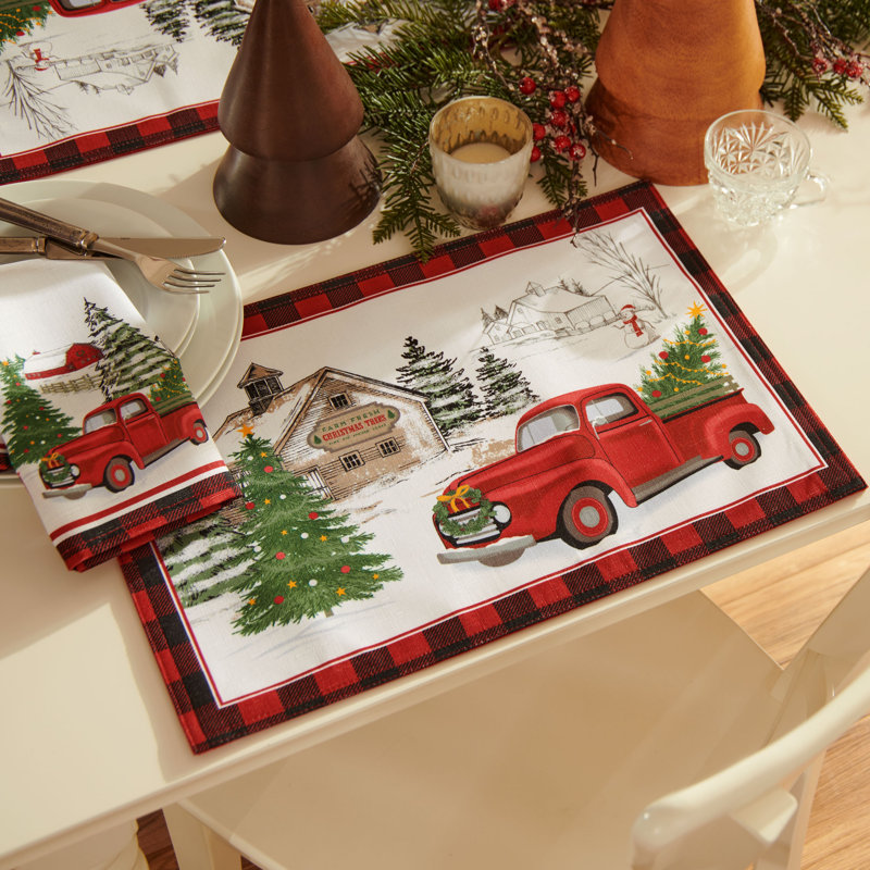 Serviette de table carrée 100% polyester Gambell