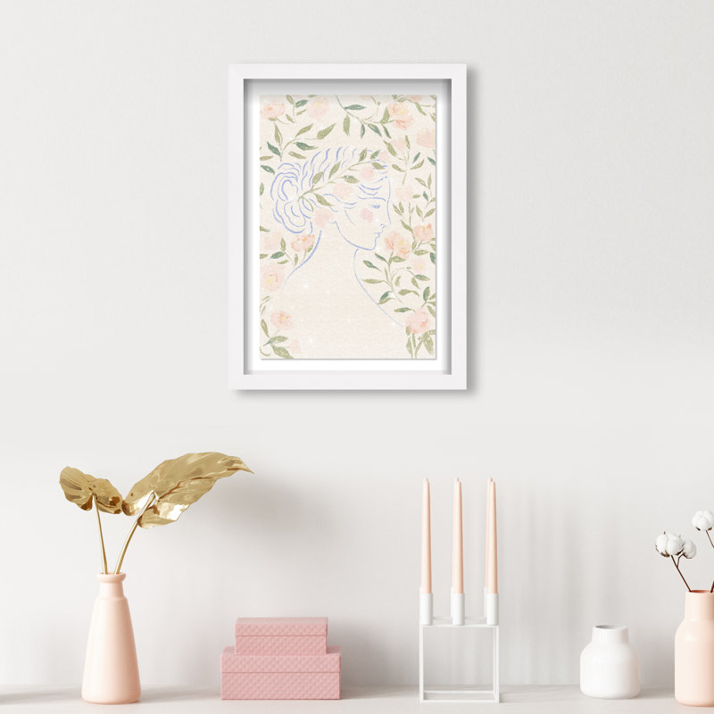 Blooming Hera Print by Oliver Gal, 31.5"H x 21.5"W, White Shadowbox