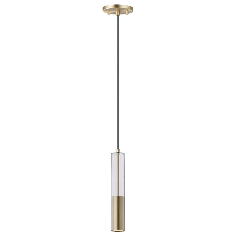 Luminaire suspendu 1 lumière Torch, Laiton satiné
