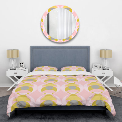 Ensemble d'édredon rétro pastel circulaire IV - Mid-Century 4 pièces