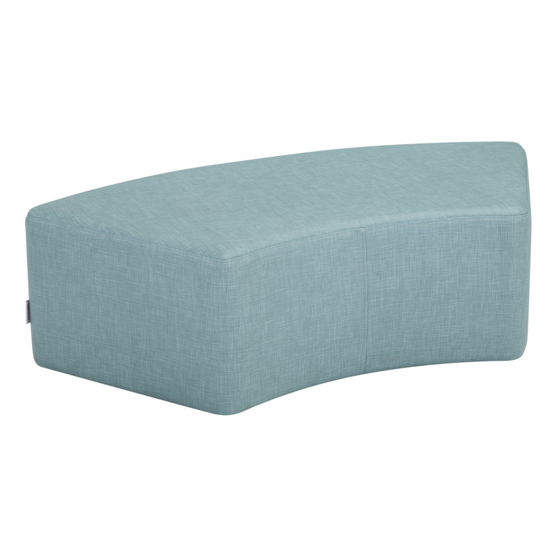 Shapes Series II Modular Collaborative Soft Seating S-Curve Stool with Foam Padded Seat, H 14 po x l 39,25 po x P 20,5 po
