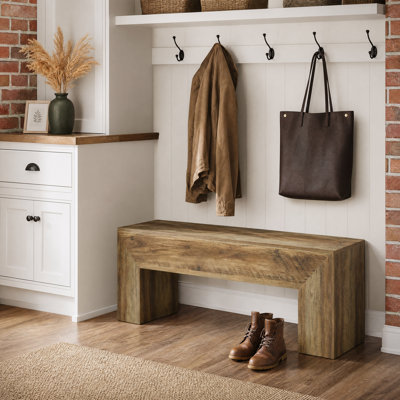 47'' Farmhouse Entryway Bench For Hallway