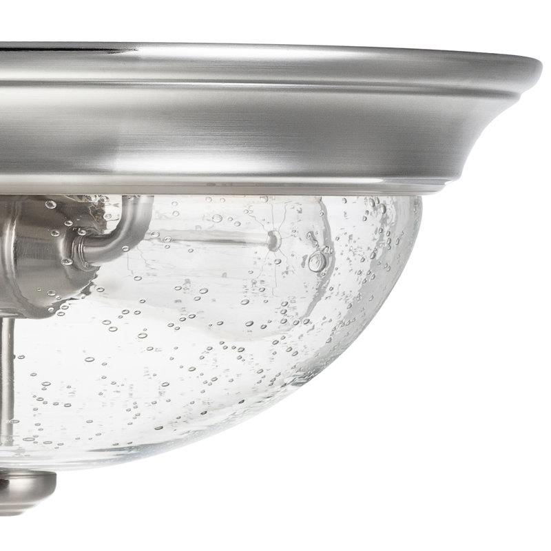 Luminaire bol encastré 13 po Designer Series, À bulles, Nickel brossé