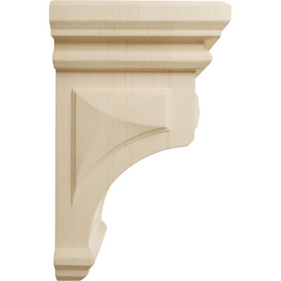 3 1/2"W x 3 3/4"D x 6"H Mini Woodruff Wood Corbel, (2Pack)