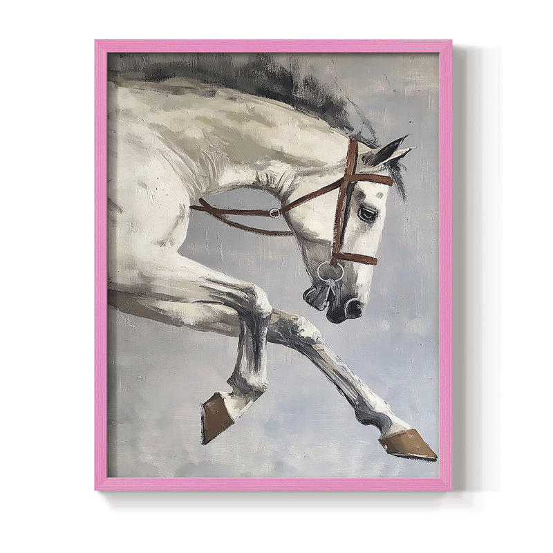 Reproduction encadrée ABSTRACT Series DCL XXII - bois massif, H 30 po x l 24 po, Rose