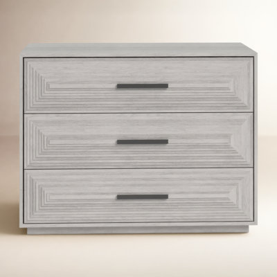 Bilbrook 38" W 3-Drawer Solid and Manufactured Wood Dresser