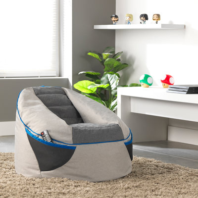 Kids PLAY-R1 Alpha Gaming Bean Bag Chair, Grey