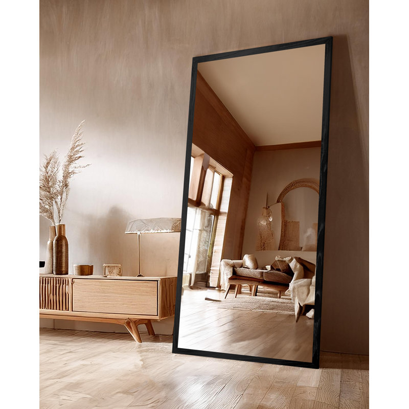  Miroir de plancher Ozark, Noir, 75 po x 30 po
