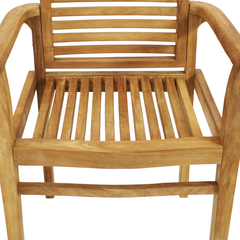 Fauteuil de salle à manger en bois de teck Heins