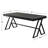 Geometric A-Frame Tempered Glass Coffee Table, All Black Finish