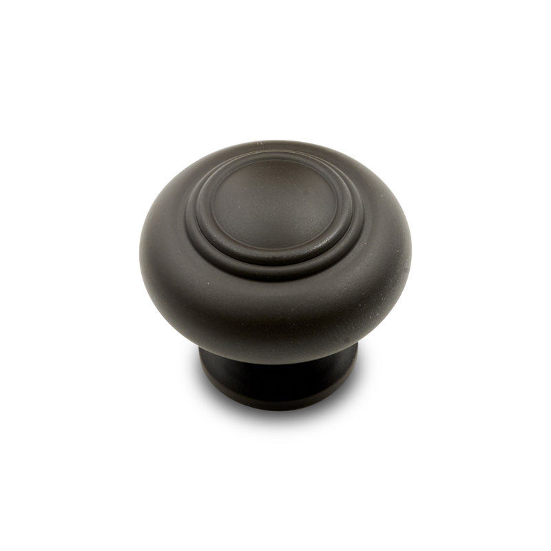 Poignée champignon Ringed CK Series, Bronze huilé, Diamètre du bouton 1,25 po