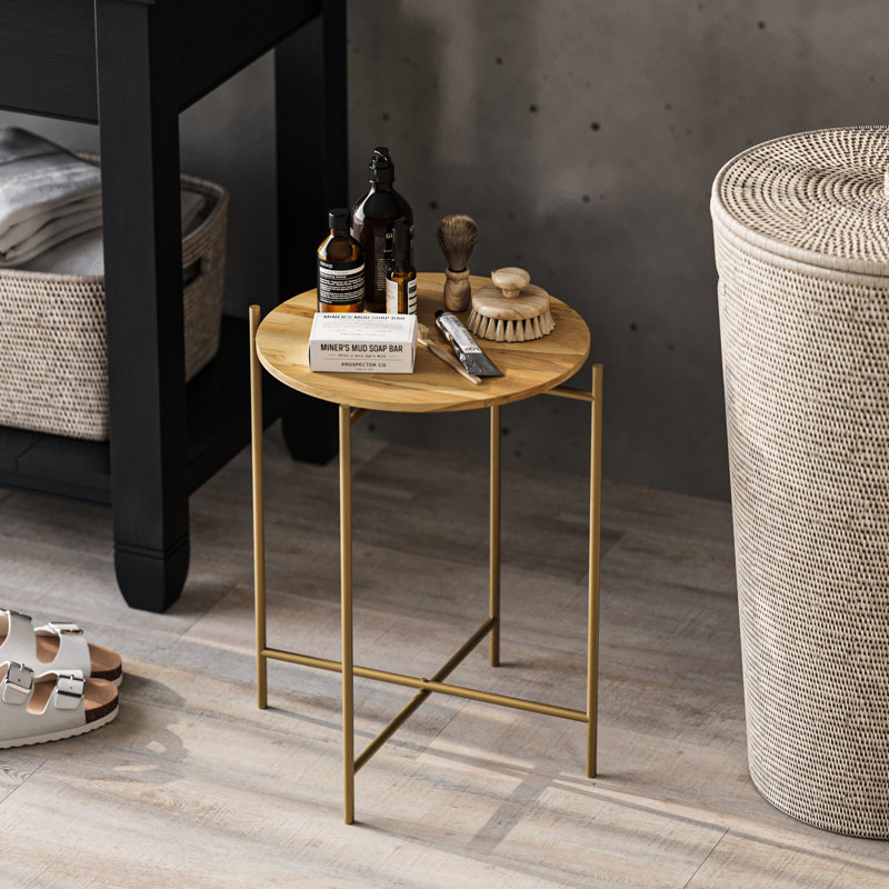 Glorias End Table, Gold