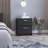 Nightstand Chequered, Two Drawers, Black Wengue Finish-2130775319