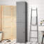 100% Solid Wood Tall Narrow Bathroom Linen Cabinet with Doors, Adjustable Shelves, Modular Bathroom & Laundry Storage Cabinet, 16.5" W x 71.5" H-1509328686
