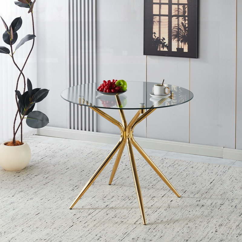 Table de cuisine moderne à économie d'espace, Doré