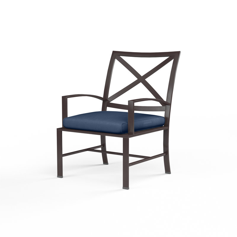 La Jolla Outdoor Dining Armchair, Echo Midnight Sunbrella®