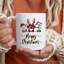 Tasse chat Buffalo à carreaux de Noël, cadeau de maman chat