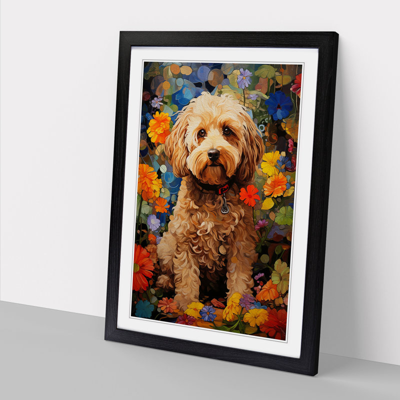 Single Picture Frame Print on Wood, 46cm H x 34cm W, Black Framed