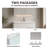 39" Floating Bathroom Vanity Set, Wall-Mounted Vanity Base, LED Mirror Storage Cabinet, Solid Surface On-Piece Sink Top