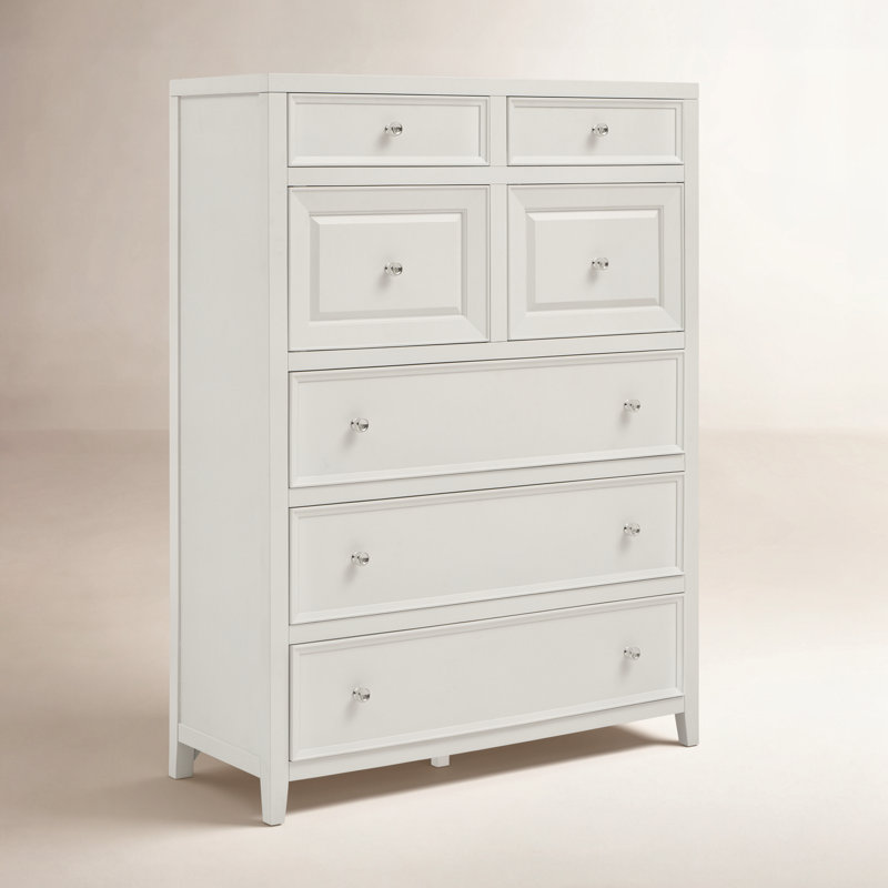 Commode 7 tiroirs l 44 po Rosalie, Blanc