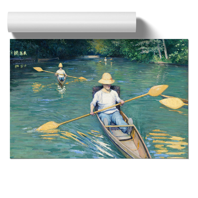 Skiffs on the Yerres by Gustave Caillebotte - Frameless Print, 42cm H x 59cm W x 0.1cm D