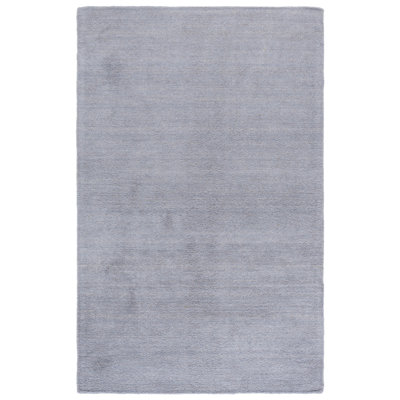 Tapis gris en laine tissé à plat fabriqué à la main Southbury