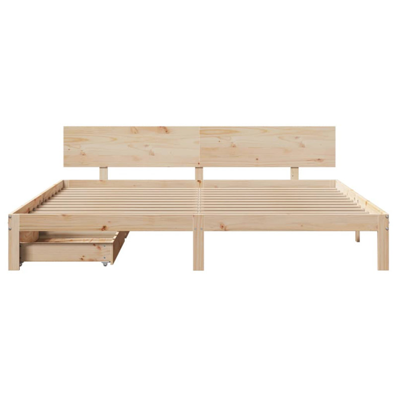 Storage Bed, Brown, 200 x 200cm