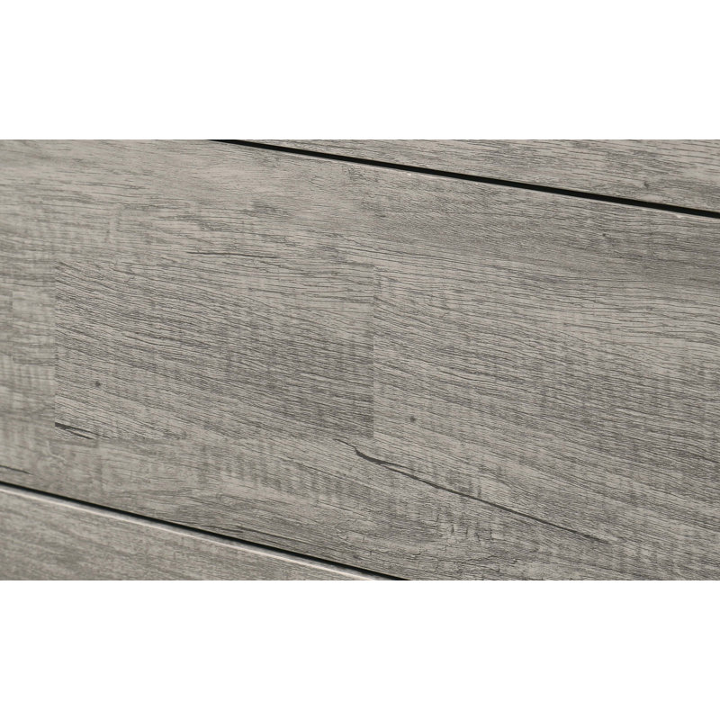 1pc Rustic Robust Platform Bed Clean-lined Headboard Wood Grain