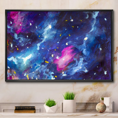 «Blue Violet Galaxy», reproduction sur toile flottante