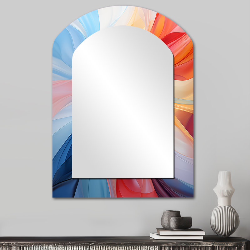 Labastide bleu rouge spirale fractale II, 34 po x 25 po